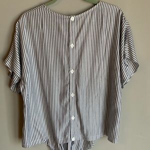 MADEWELL Button-back Front Tie Top